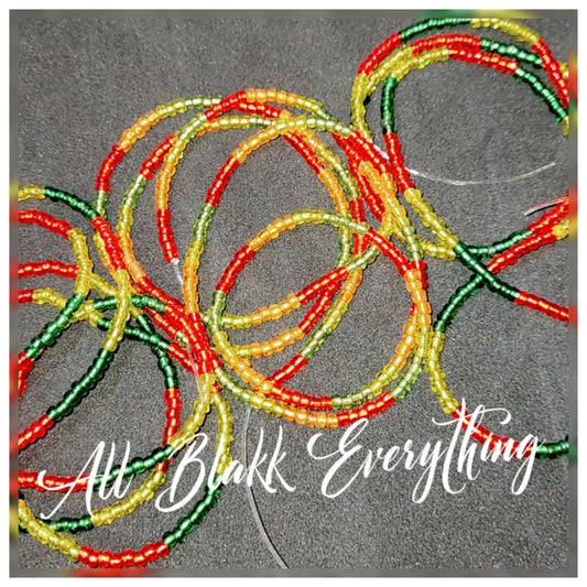 All Blakk Everything Custom Waist Beads Bundle (Set of 3)