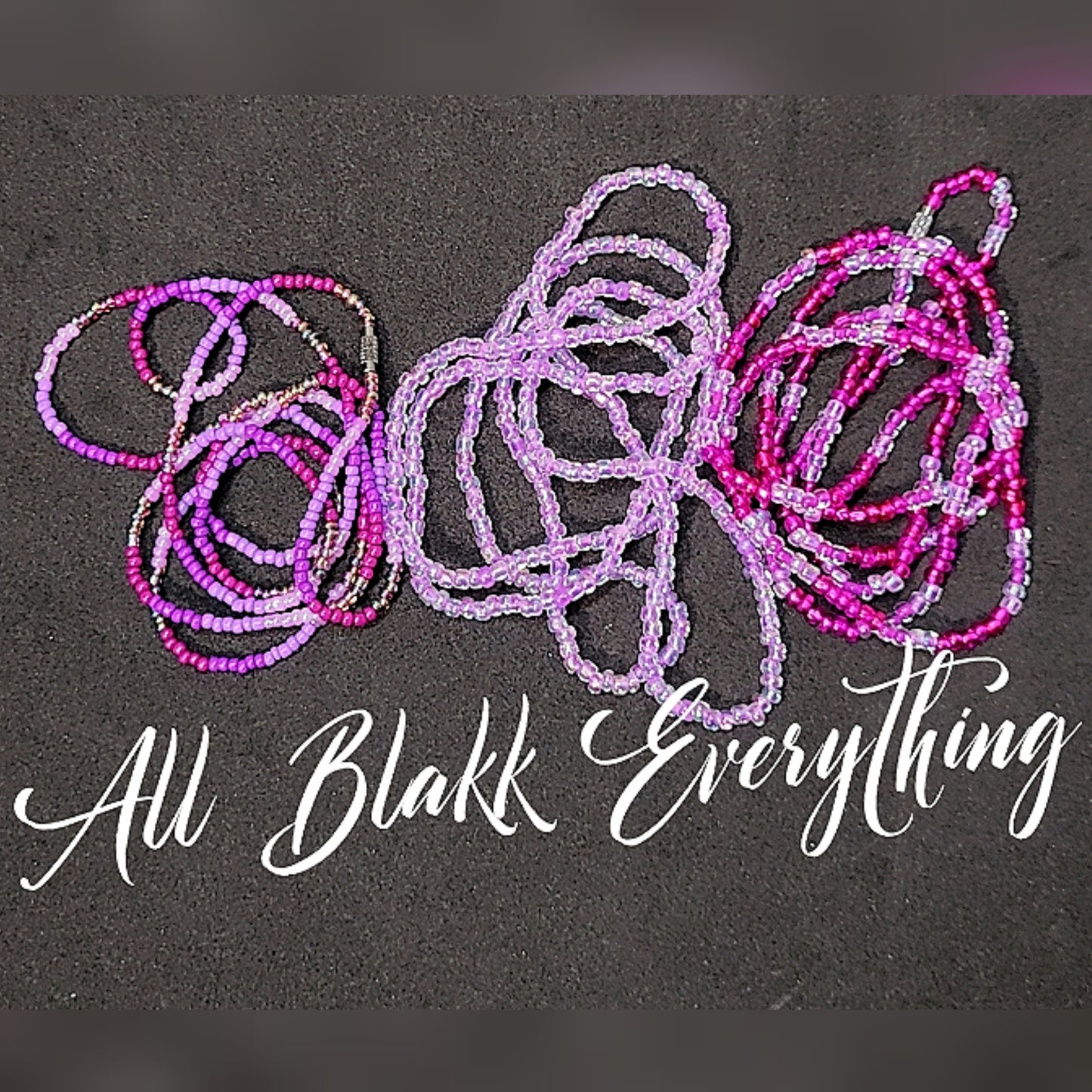 All Blakk Everything Custom Waist Beads Bundle (Set of 3)