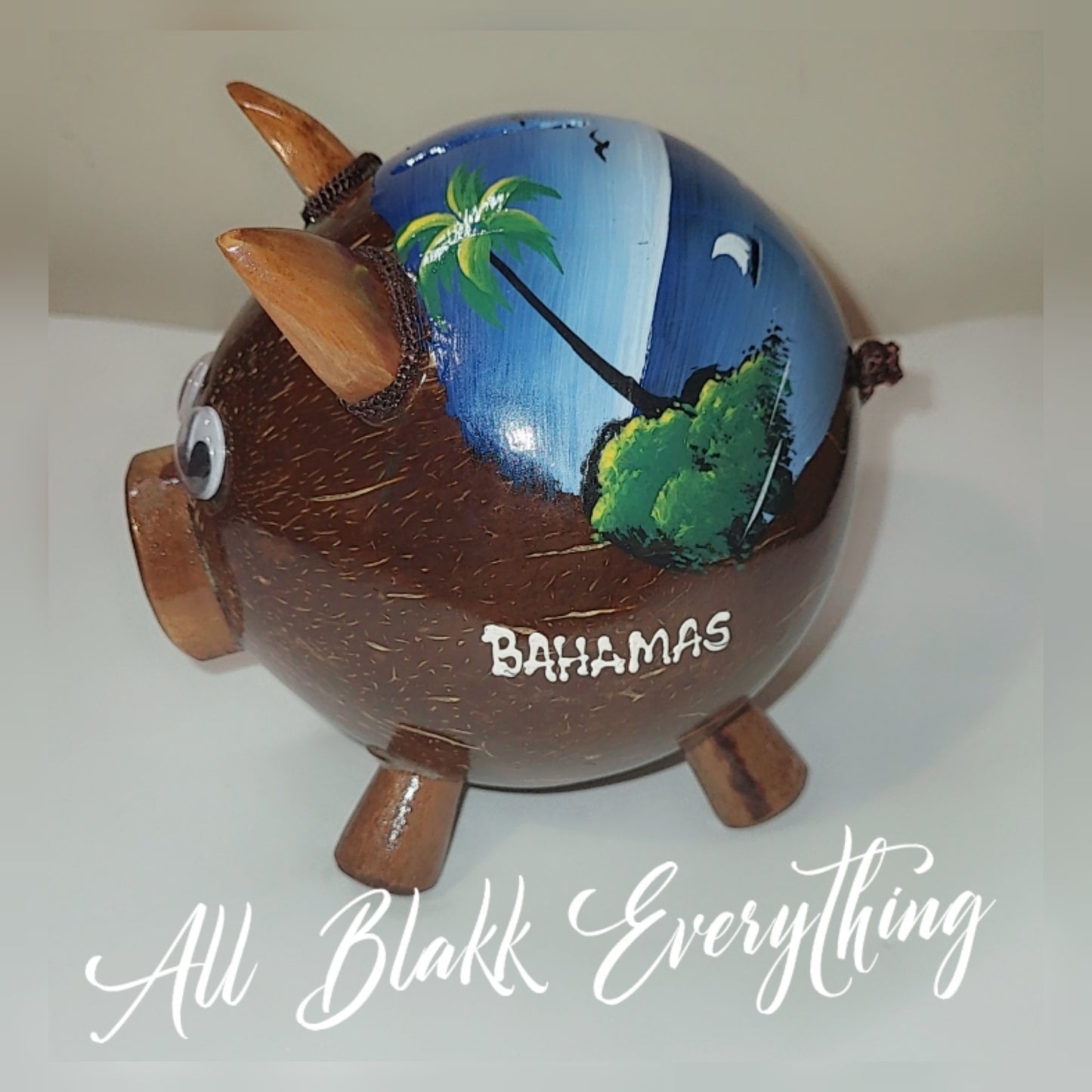 Bahamas Coconut Piggy Bank