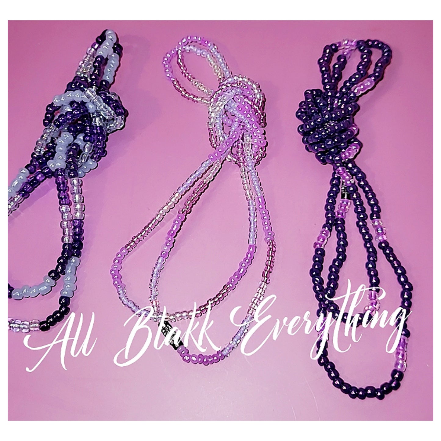 All Blakk Everything Custom Waist Beads Bundle (Set of 3)